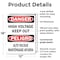 Signmission High Voltage Keep Out Bilingual Danger Sign, Plastic, 12in W x 18in L, 2PK OS-2PACK-DS-P-1218-L-19391 - alternate 3